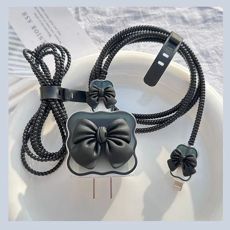 Black Bow Charger Protector