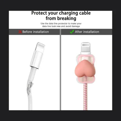 Peach Heart iPhone Charger Protector